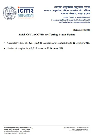 india coronavirus samples tested icmr details 